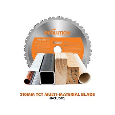 R210SMS+ Pro Multi-Material Sliding Mitre Saw 210mm 1500W 110V