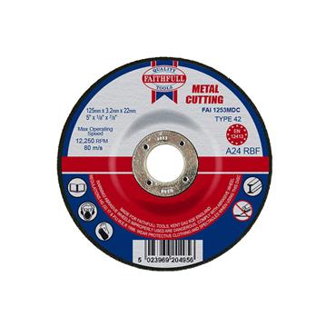 FAITHFULL CUTTING DISC DC METAL 125 x 3.2 x 22MM