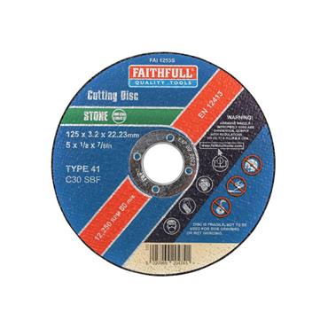 FAITHFULL CUTTING DISC DC STONE 125 x 3.2 x 22MM