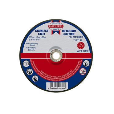 FAITHFULL CUTTING DISC DC METAL 230 x 1.8 x 22MM