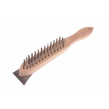 580/4S Lightweight Scratch Brush with Scraper - 4 Row