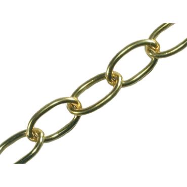 Oval Chain 2.3mm x 10m Polished Brass