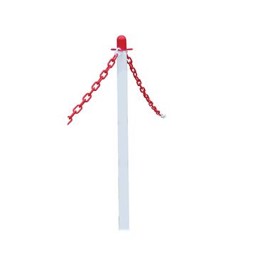 Plastic Post for Chain - White