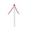 Plastic Post for Chain - White