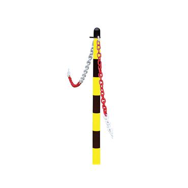 Plastic Post for Chain - Yellow / Black