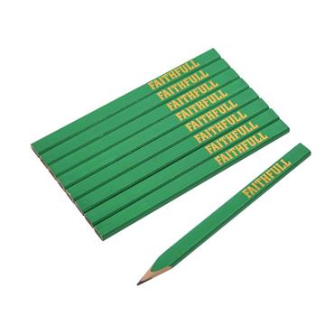 FSC Carpenter's Pencils - Green / Hard (Pack 10)