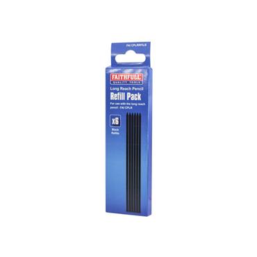 Black Pencil Marking Refill Pack, 6 Piece