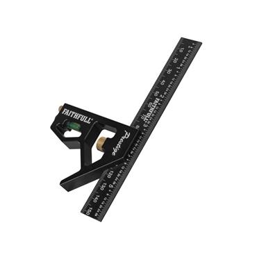 Prestige Combination Square Black Aluminium 150mm (6in)