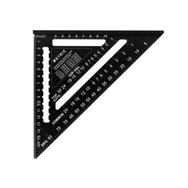 Prestige Quick Roofing Square Black Aluminium 180mm (Metric)