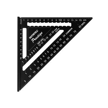 Prestige Quick Roofing Square Black Aluminium 180mm (Metric)