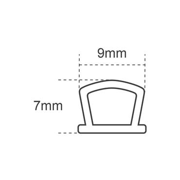 Silicone Draught Excluder White 6M 9 x 7mm