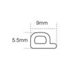EPDM Draught Excluder White 24M 9 x 5.5mm