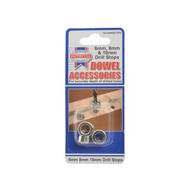 FAITHFULL SET DOWEL DRILL STOPS 6810MM