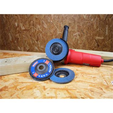 Zirconia Abrasive Jumbo Flap Disc 115 x 22mm 80 Grit (3 Pack)