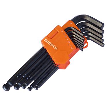 FAITHFULL ALLEN KEY SET MM LONG BALL 1.5-10 (13PC)