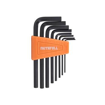 FAITHFULL SHORT ARM METRIC HEX KEY SET (8 PCS)