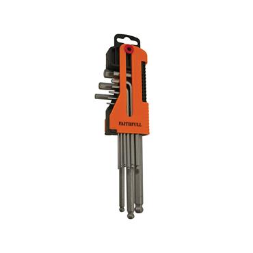 Metric Long Arm Ball End Hex Key Set, 9 Piece
