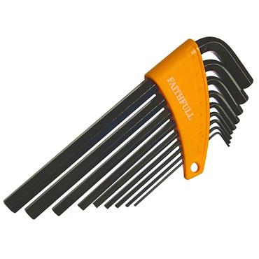 Metric Long Arm Hex Key Set, 9 Piece
