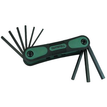 Imperial Folding Hexagon Key Set, 9 Piece