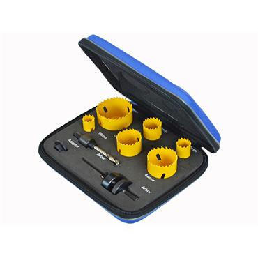 FAITHFULL HOLESAW KIT 19-57MM (9 PC) FOR PLUMBERS
