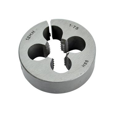 HSS Straight Flute Split Die M12 x 1.75, 1.1/2in OD