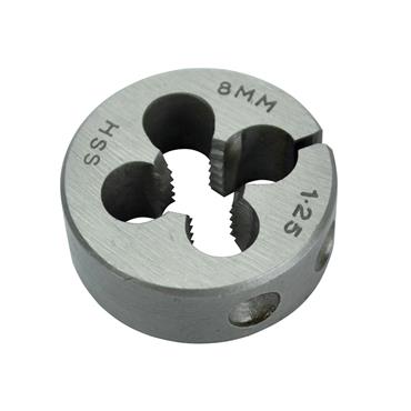 HSS Straight Flute Split Die M8 x 1.25, 1in OD