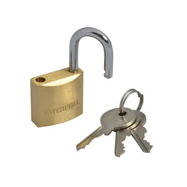 Brass Padlock 25mm 3 Keys