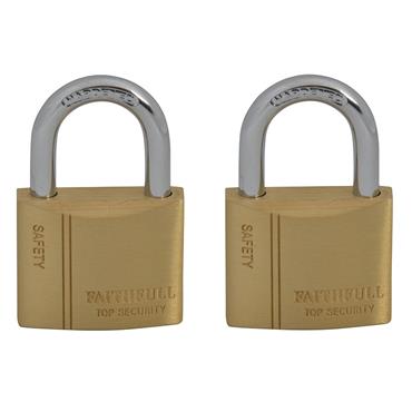 Brass Padlock Keyed Alike 2 x 40mm