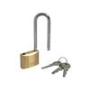 Brass Padlock 40mm Long Shackle 3 Keys
