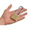 Brass Padlock 40mm Long Shackle 3 Keys