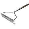 Prestige Stainless Steel Garden Rake Ash Handle
