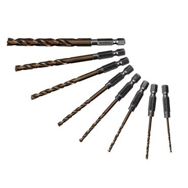 Quick Change Impact Drill Bit Set, 8 Piece