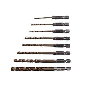 Quick Change Impact Drill Bit Set, 8 Piece