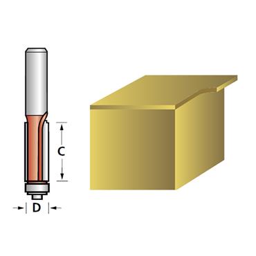 Router Bit TCT Mini Trim 6.3mm x 12.7mm 1/4in Shank