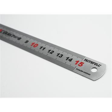 Matt Silver Measuring Rule 150mm