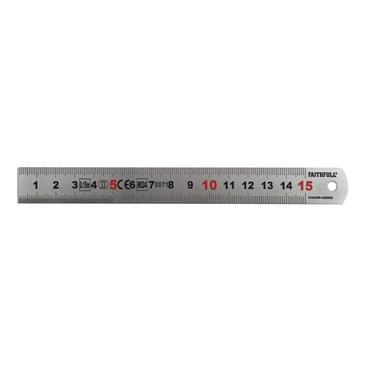 Matt Silver Measuring Rule 150mm
