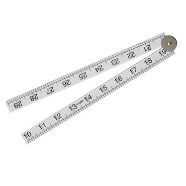 FAITHFULL RULER FOLDING PLASTIC WHITE 1M