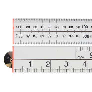 FAITHFULL RULER FOLDING PLASTIC WHITE 1M