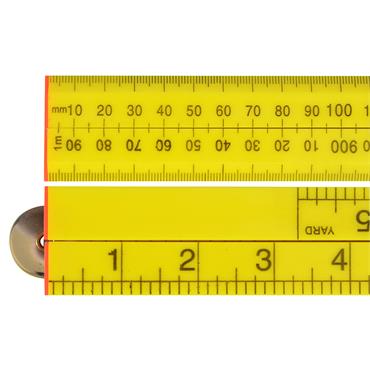 FAITHFULL RULER FOLDING PLASTIC YELLOW 1M