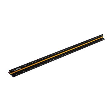 Prestige Tri-Scale Architect Rule Black Aluminium 300mm