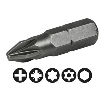 Pozi S2 Grade Steel Screwdriver Bits PZ1 x 25mm (Pack 3)