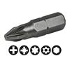 Pozi S2 Grade Steel Screwdriver Bits PZ1 x 25mm (Pack 3)