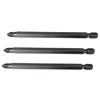 Pozidriv S2 Power Screwdriver Bits PZ3 x 100mm (Pack 3)