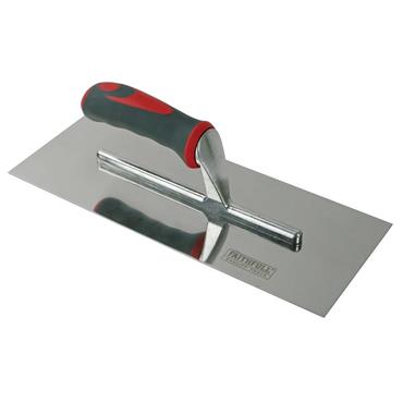 Plasterer's Finishing Trowel Stainless Steel Soft Grip Handle 13 x 5in