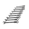 Ratchet Combination Spanner Flex Head Set, 9 Piece