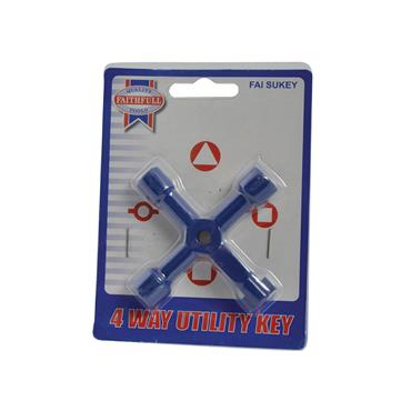 4-Way Services Utility Meter Key