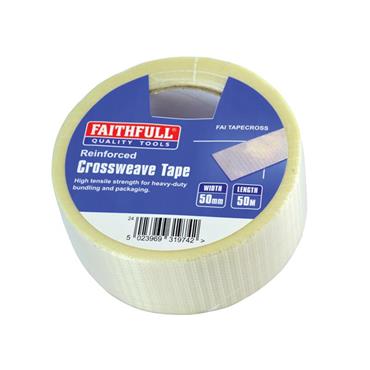 Reinforced Crossweave Tape 50mm x 50m