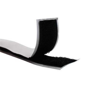 Hook & Loop Self Adhesive Tape Black 20mm x 1m