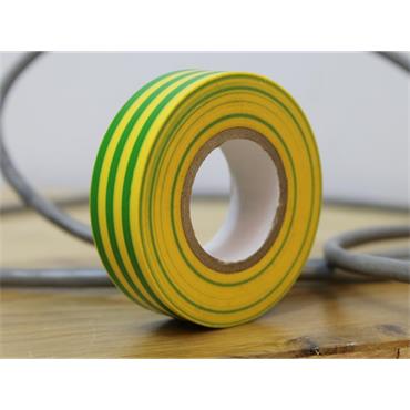 PVC Electrical Tape Green / Yellow 19mm x 20m