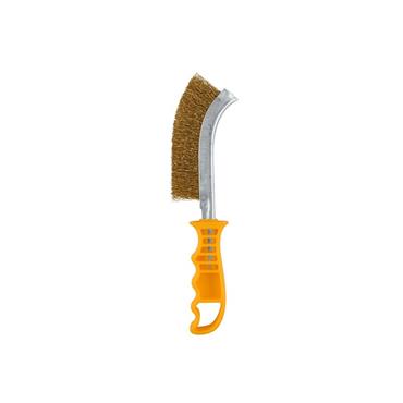 Wire Scratch Brush Brass Yellow Handle